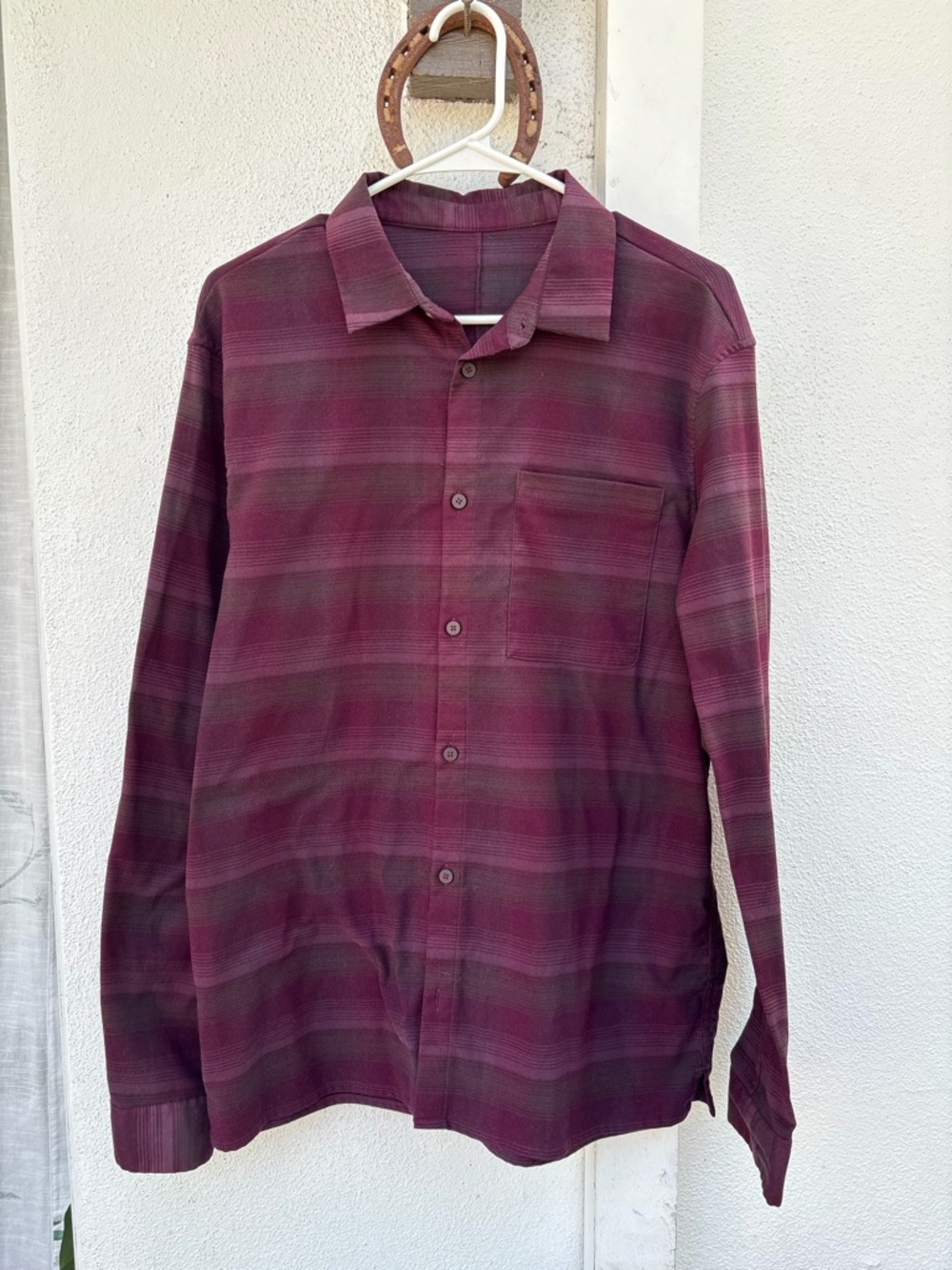 Men's Lululemon Mason Peak Button Up Flannel Long Sleeve (Large)